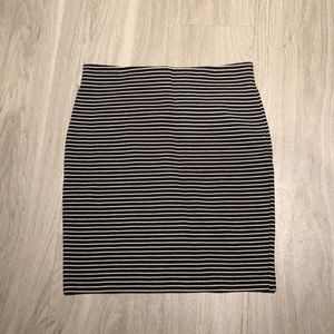 Black and white striped pencil skirt- Ann Taylor